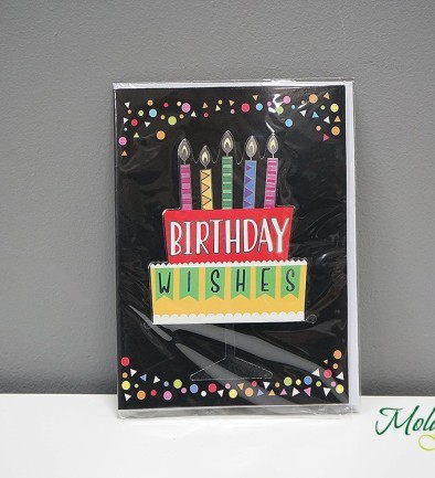 Greeting Card with Envelope "Birthday Wishes" photo 394x433